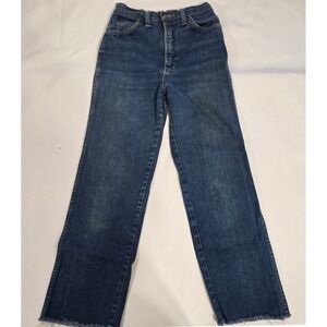 1980s Vintage Dee Cee  High Waist Jeans Frayed Hem Straight Leg Denim Retro‎ 00